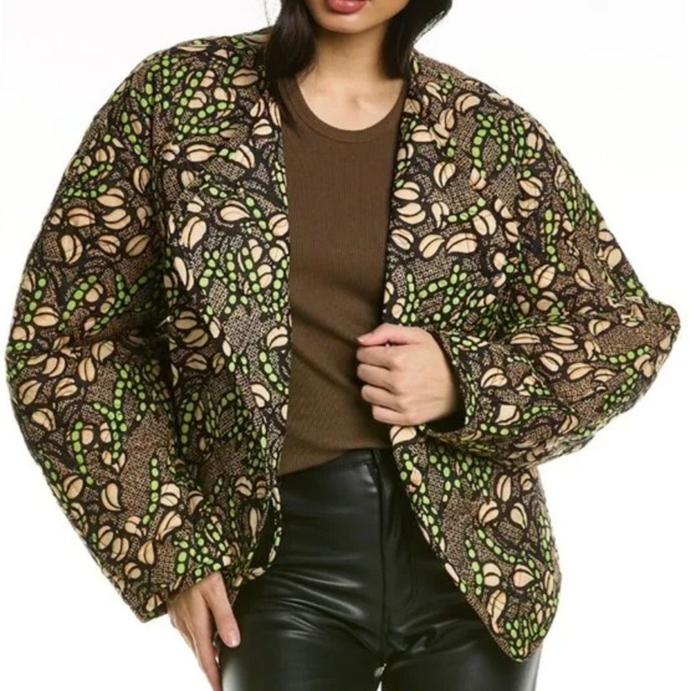 A.L.C. Emory Quilted Jacket Green Kick Multi‎ Size S NEW